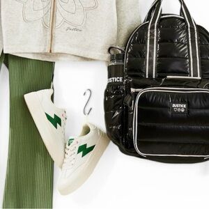 Justice Little Girl & Big Girl Platform Court Sneakers size 1